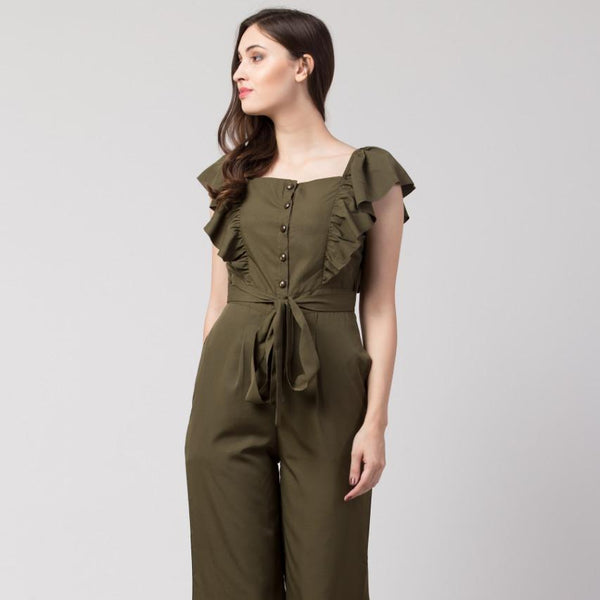 Verve Studio Polyester Solid Jumpsuit